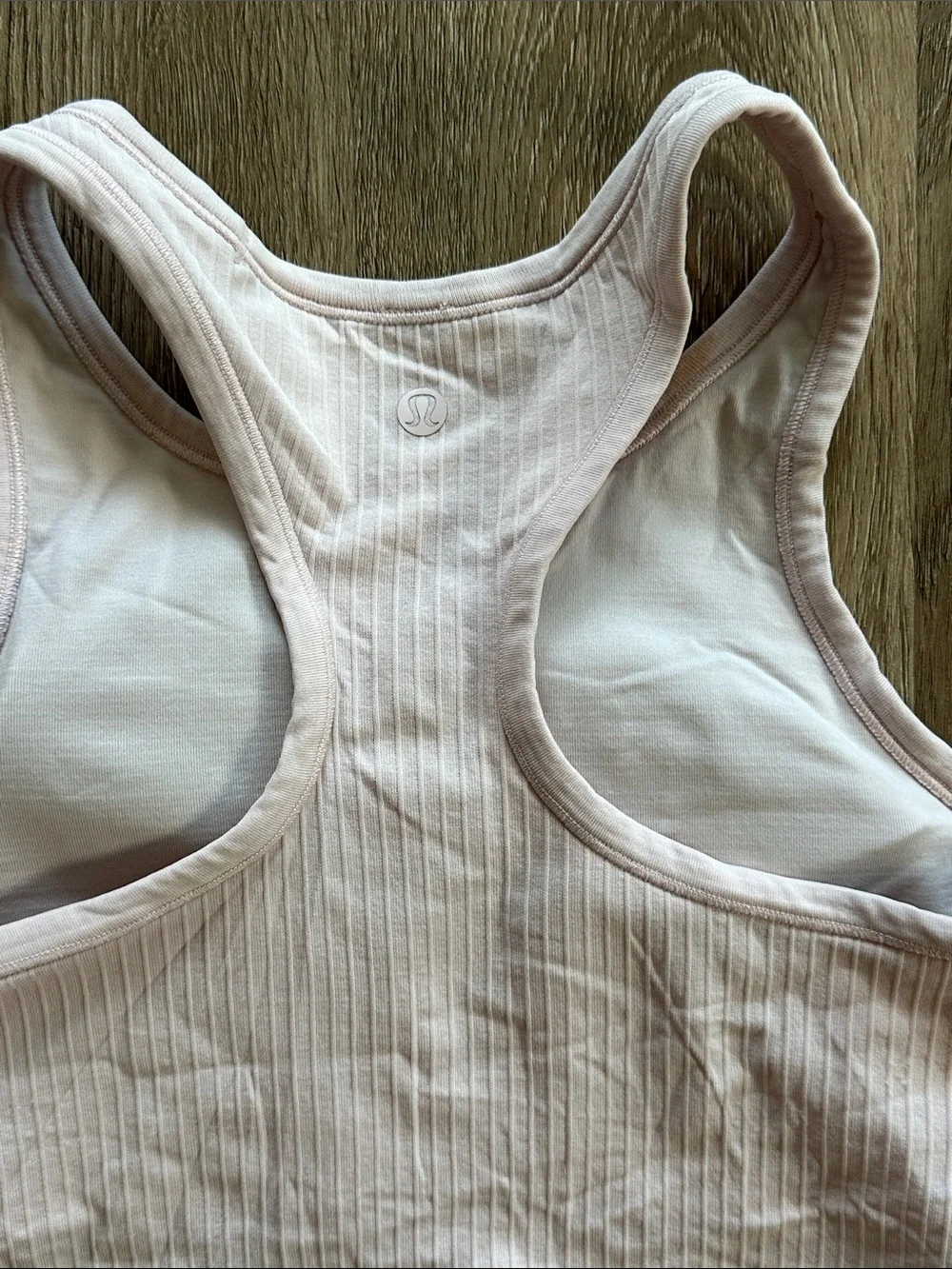 Lululemon Ebb to Street Cropped Racerback Tank Top Flush Pink 8 High Neck